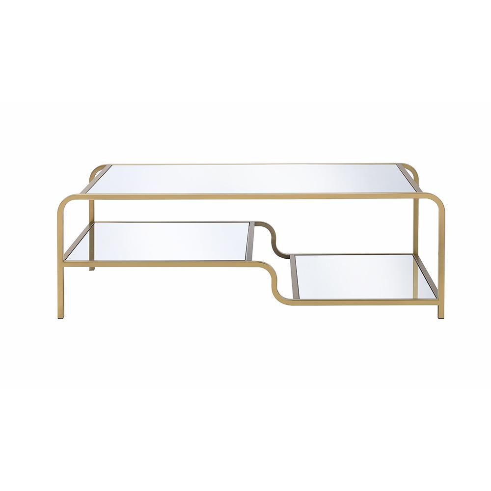 Astrid Coffee Table, Gold & Mirror. Picture 4