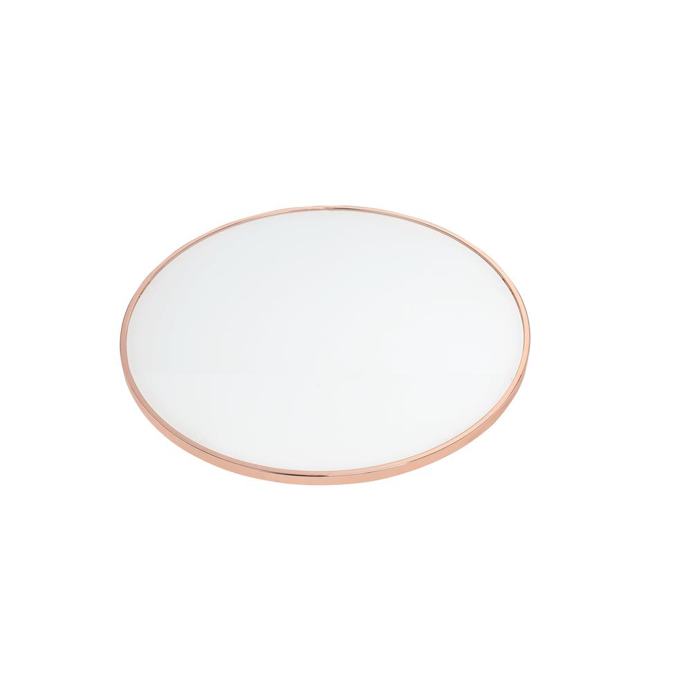 Alivia End Table, Rose Gold & Frosted Glass. Picture 2