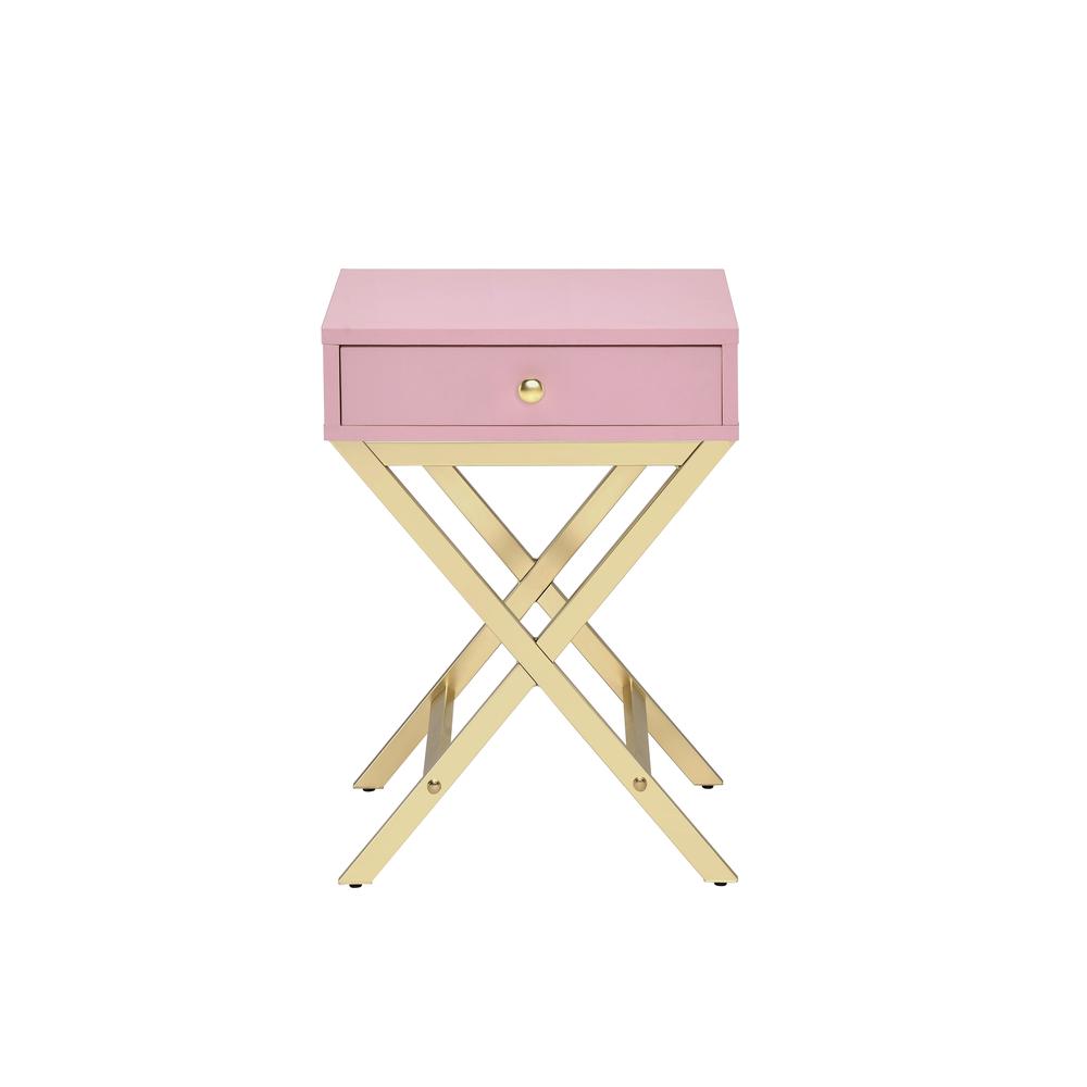 Coleen Side Table, Pink & Gold. Picture 10