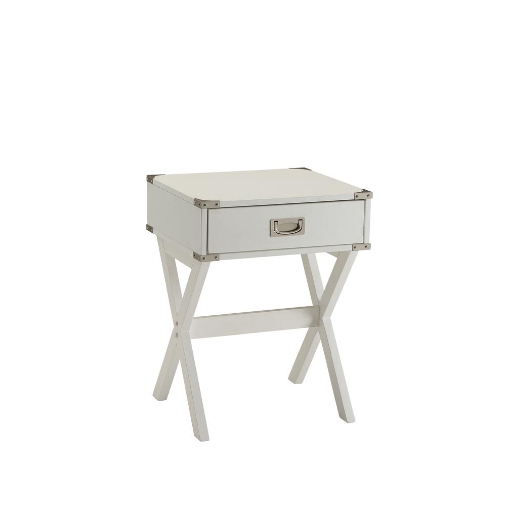 Babs End Table, White. Picture 9