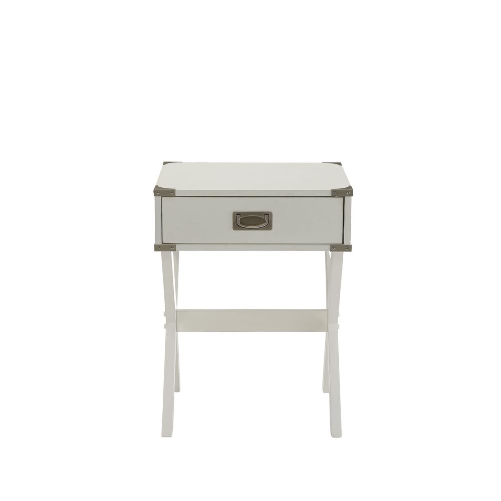 Babs End Table, White. Picture 11