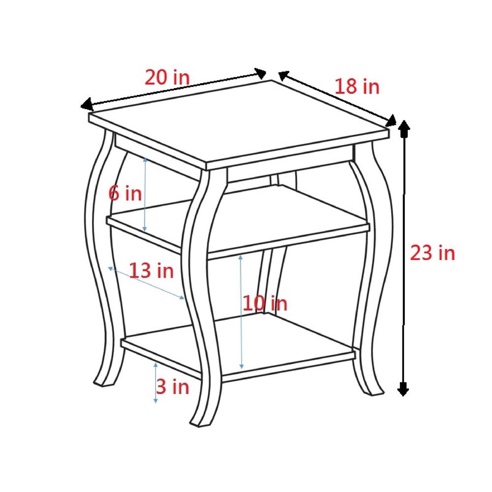 Becci End Table, Black. Picture 1
