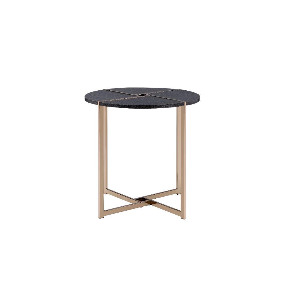 Bromia Black & Champagne  End Table. Picture 1