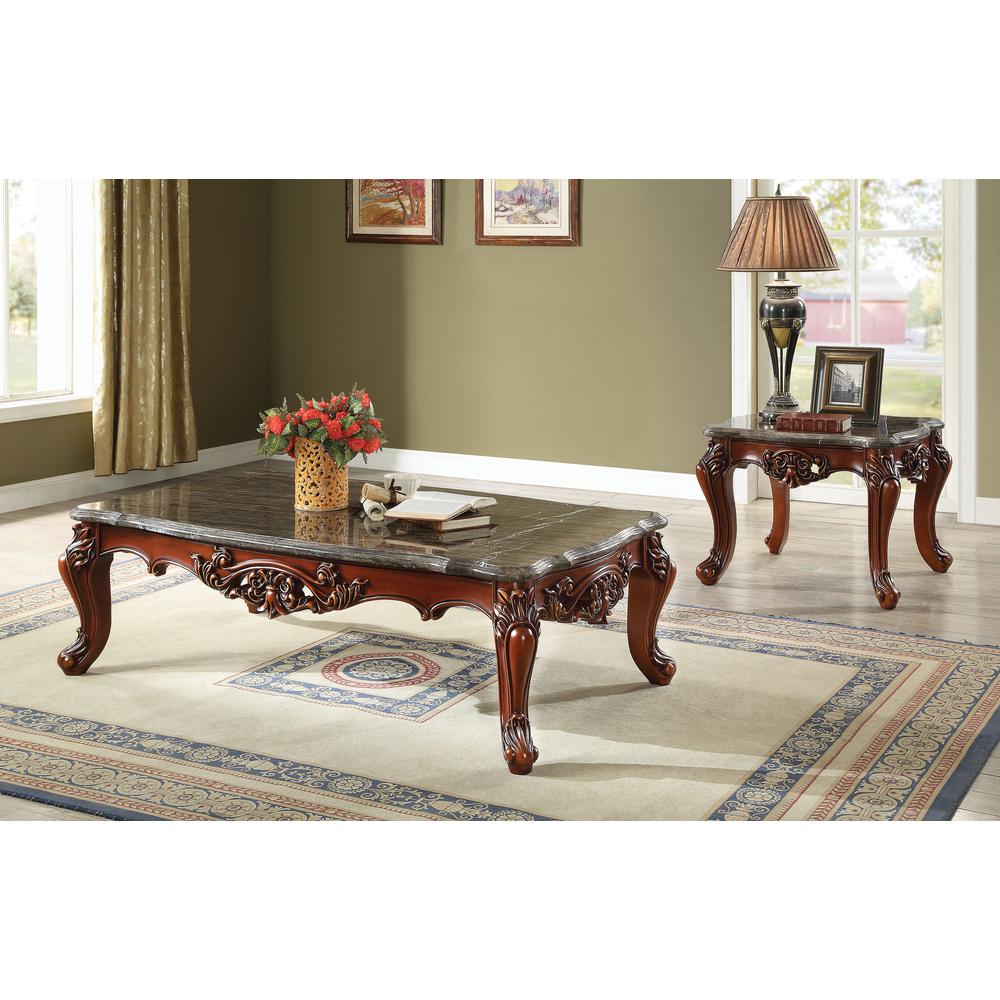 Eustoma Coffee Table, Marble & Walnut (83065). Picture 4