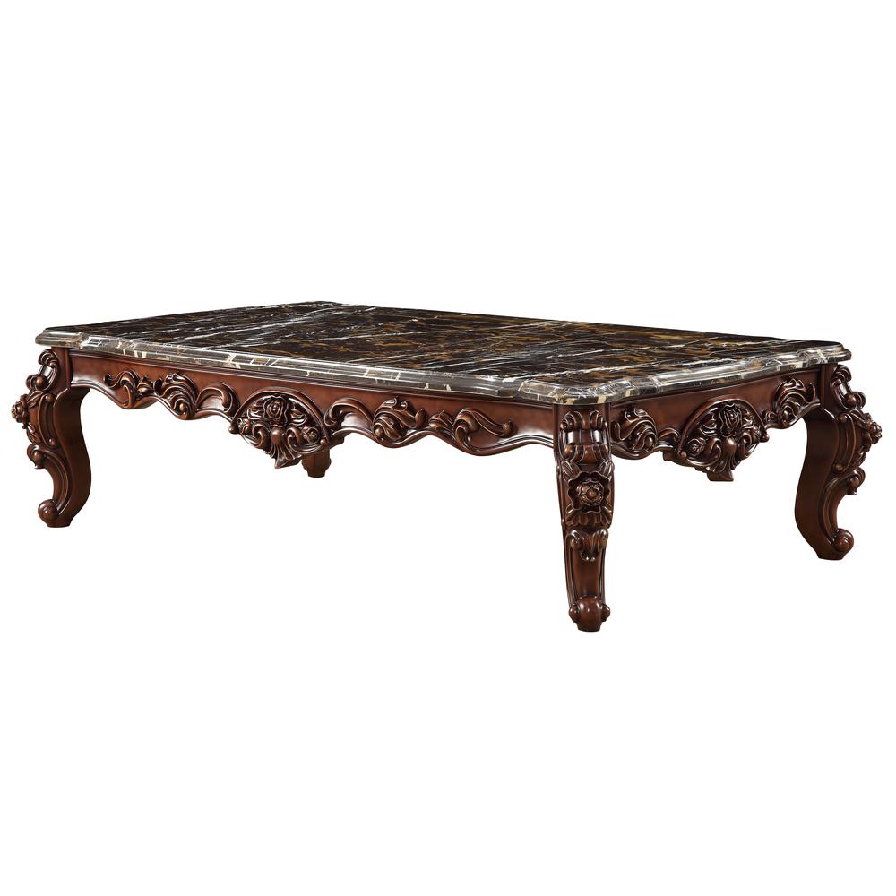 Forsythia Coffee Table, Marble & Walnut (83070). Picture 1