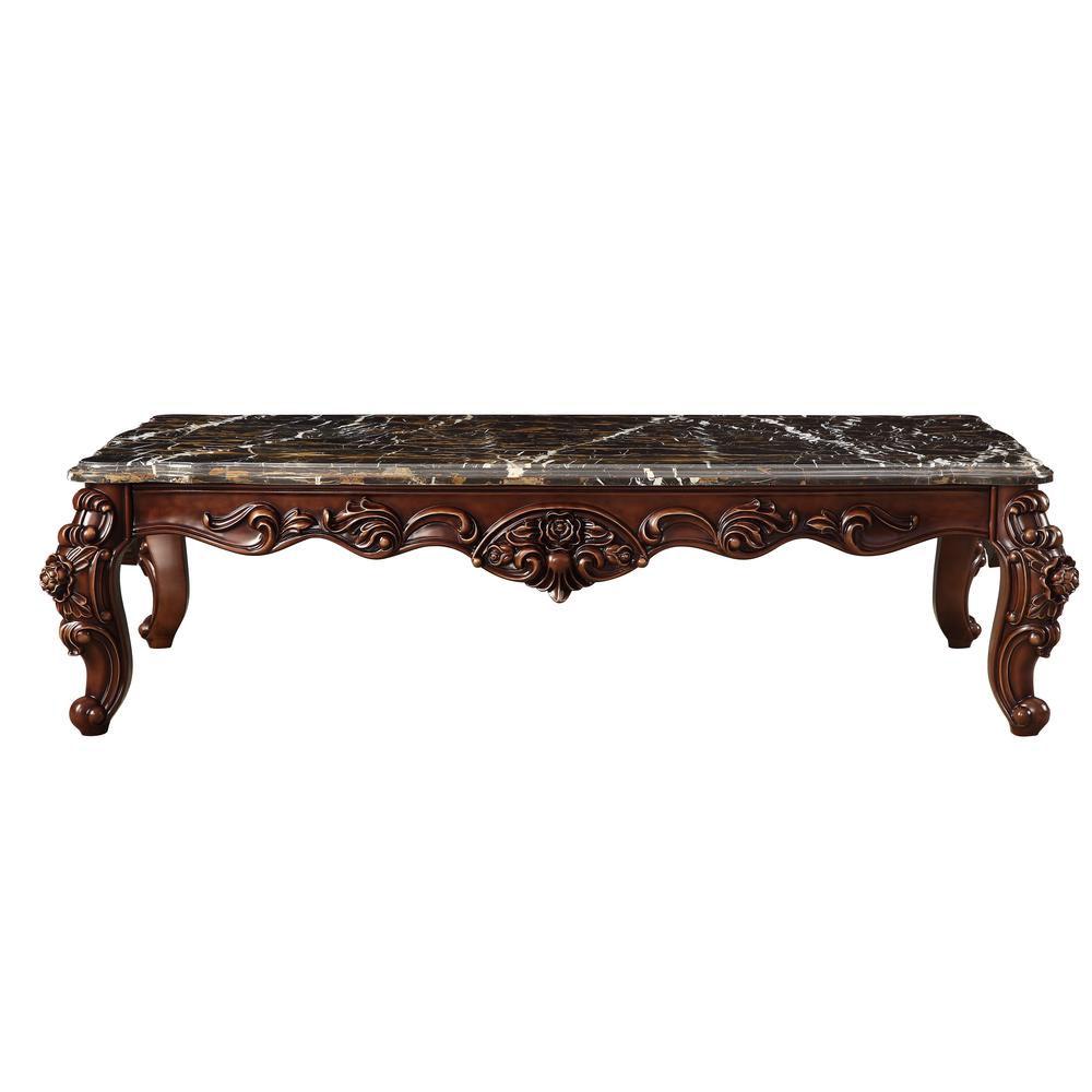 Forsythia Coffee Table, Marble & Walnut (83070). Picture 2