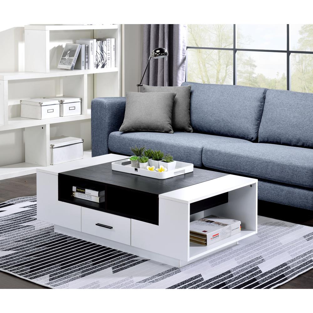 Coffee Table, White & Black 83135. Picture 1