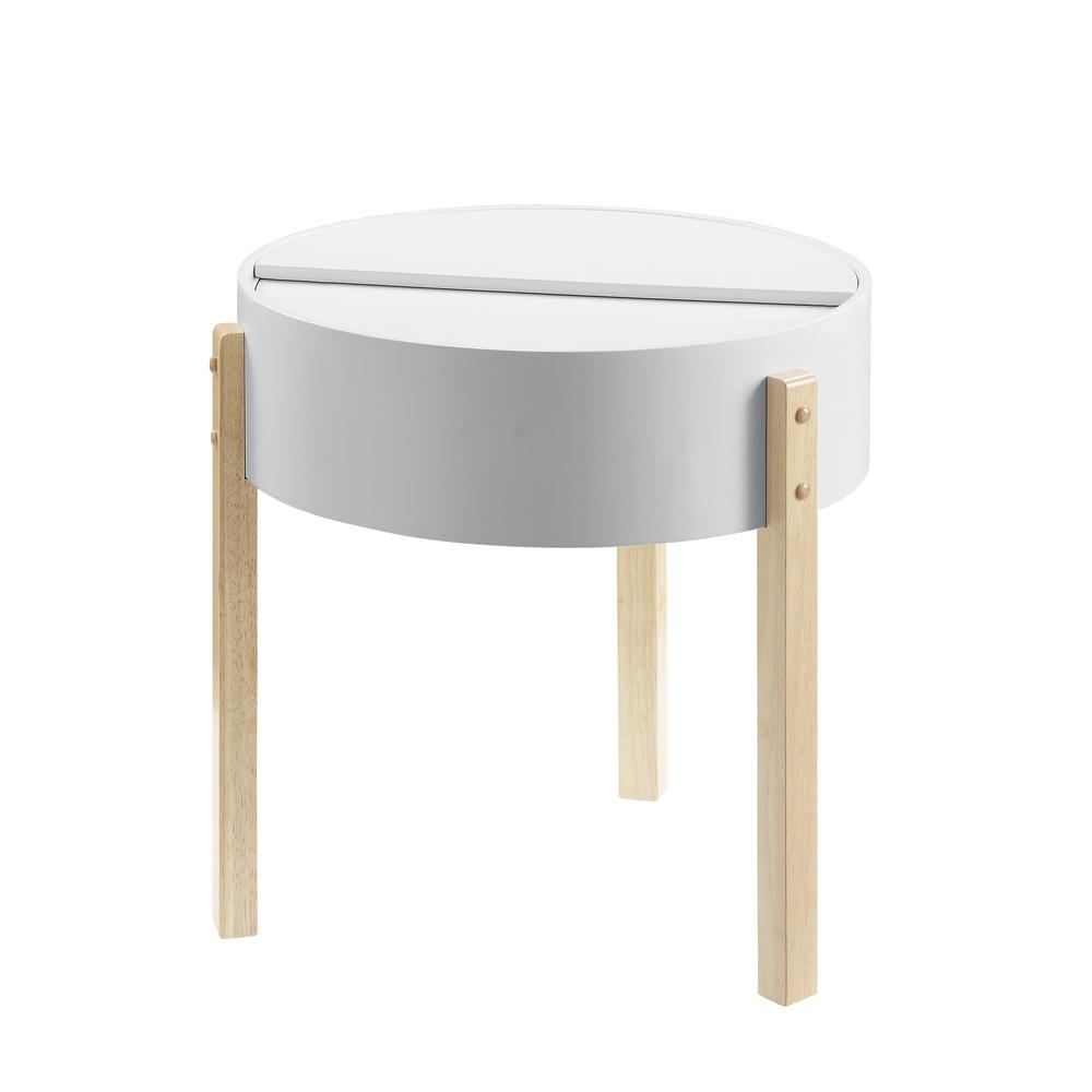 End Table, White & Natural 83217. Picture 3