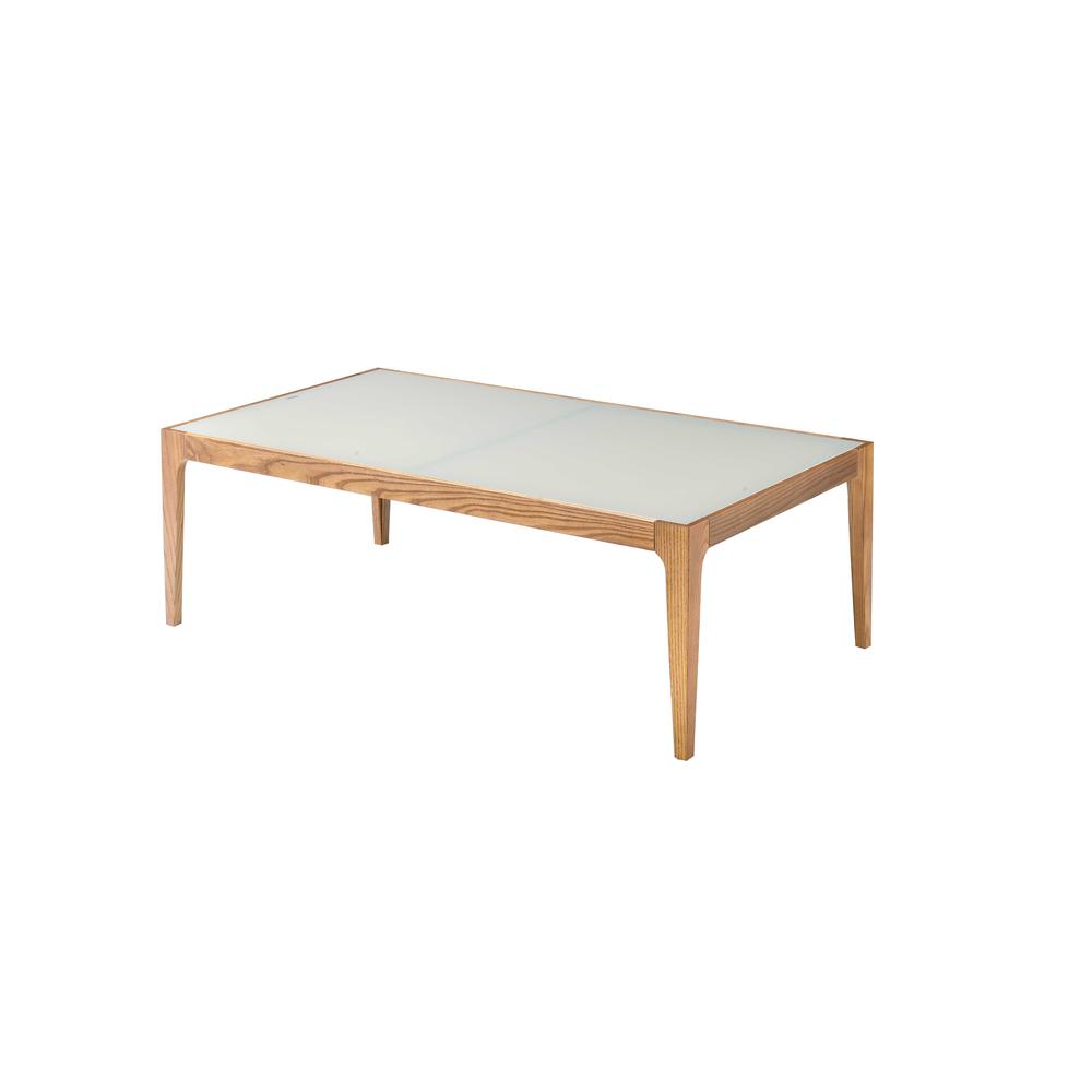 Gwynn Coffee Table, Natural & Frosted Glass. Picture 1