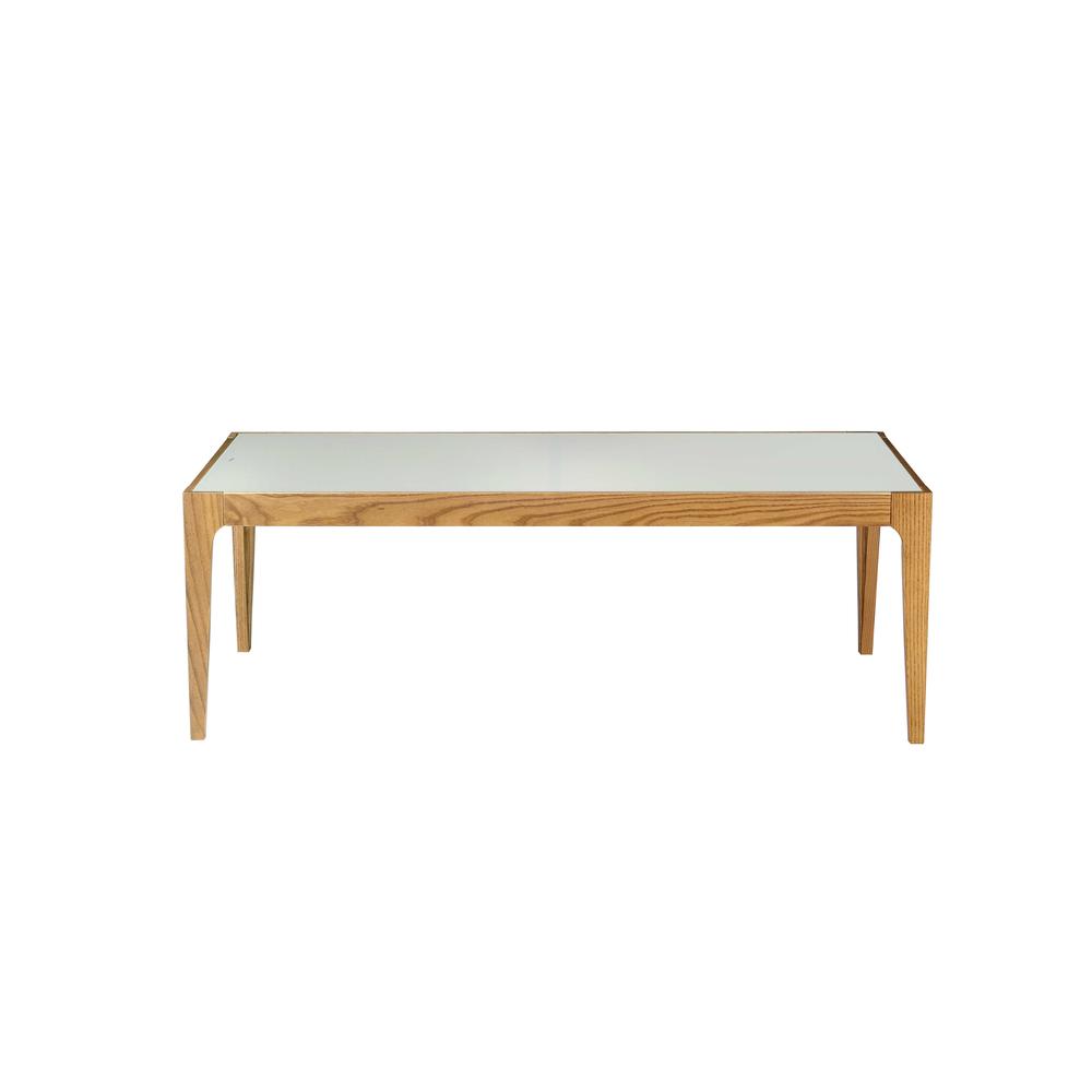 Gwynn Coffee Table, Natural & Frosted Glass. Picture 2