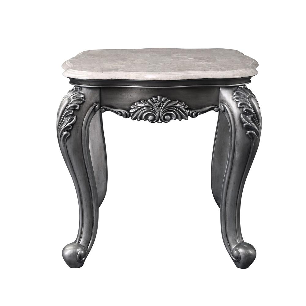 End Table, Marble & Platinum 85347. Picture 2