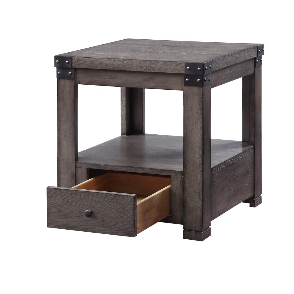 Melville End Table, Ash Gray. Picture 3
