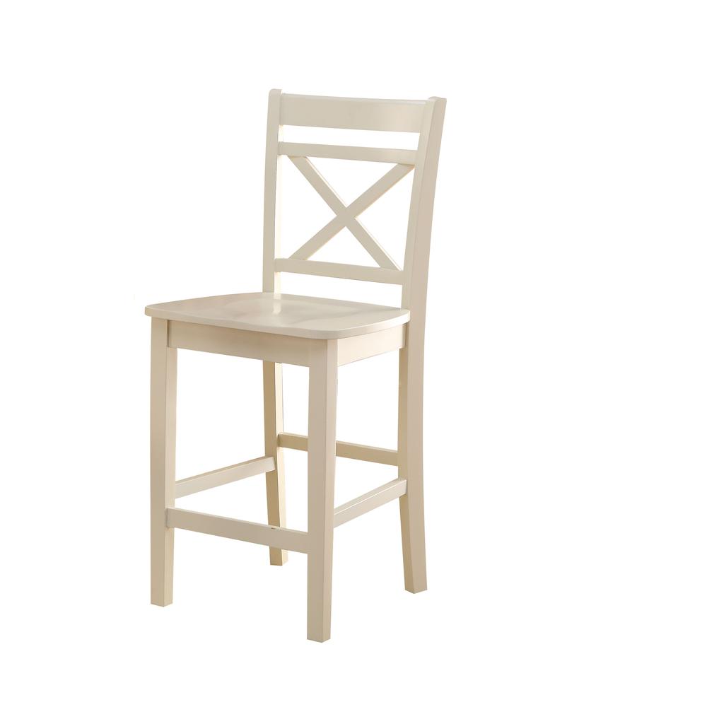 Tartys Counter Height Chair (Set-2), Cream. Picture 2