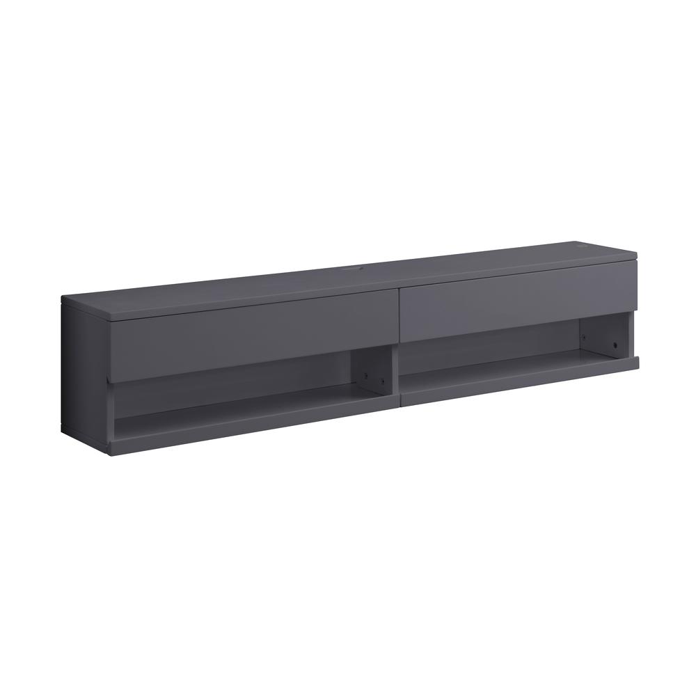 Ximena Floating TV Stand, LED & Gray Finish (91347). Picture 1