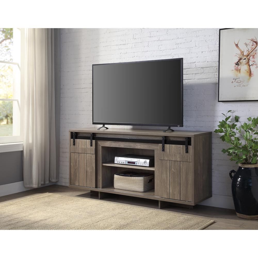 ACME Bellarosa TV Stand, Gray Washed. Picture 1