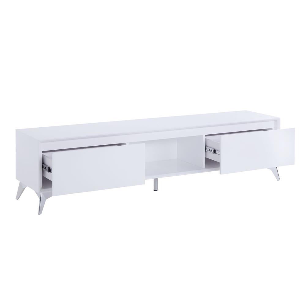Raceloma TV stand , LED, White & Chrome Finish (91995). Picture 4