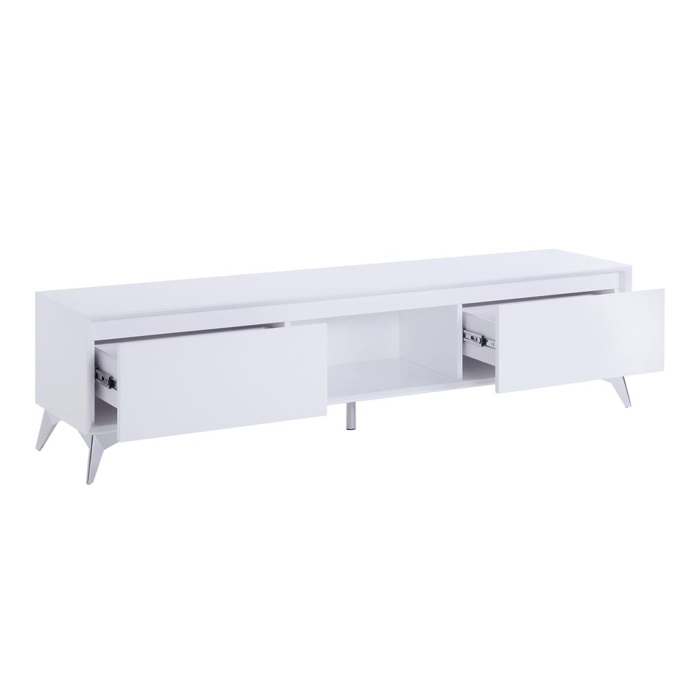 Raceloma TV stand , LED, White & Chrome Finish (91995). Picture 8