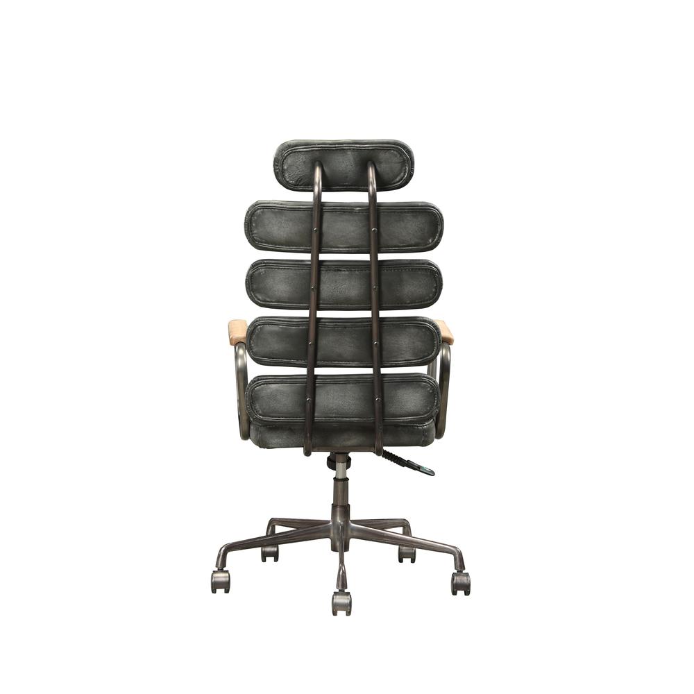 Calan Executive Office Chair, Vintage Black Top Grain Leather. Picture 2