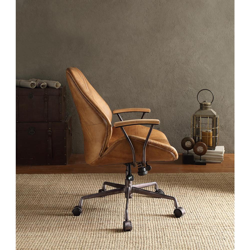 Hamilton Executive Office Chair, Coffee Top Grain Leather. Picture 4