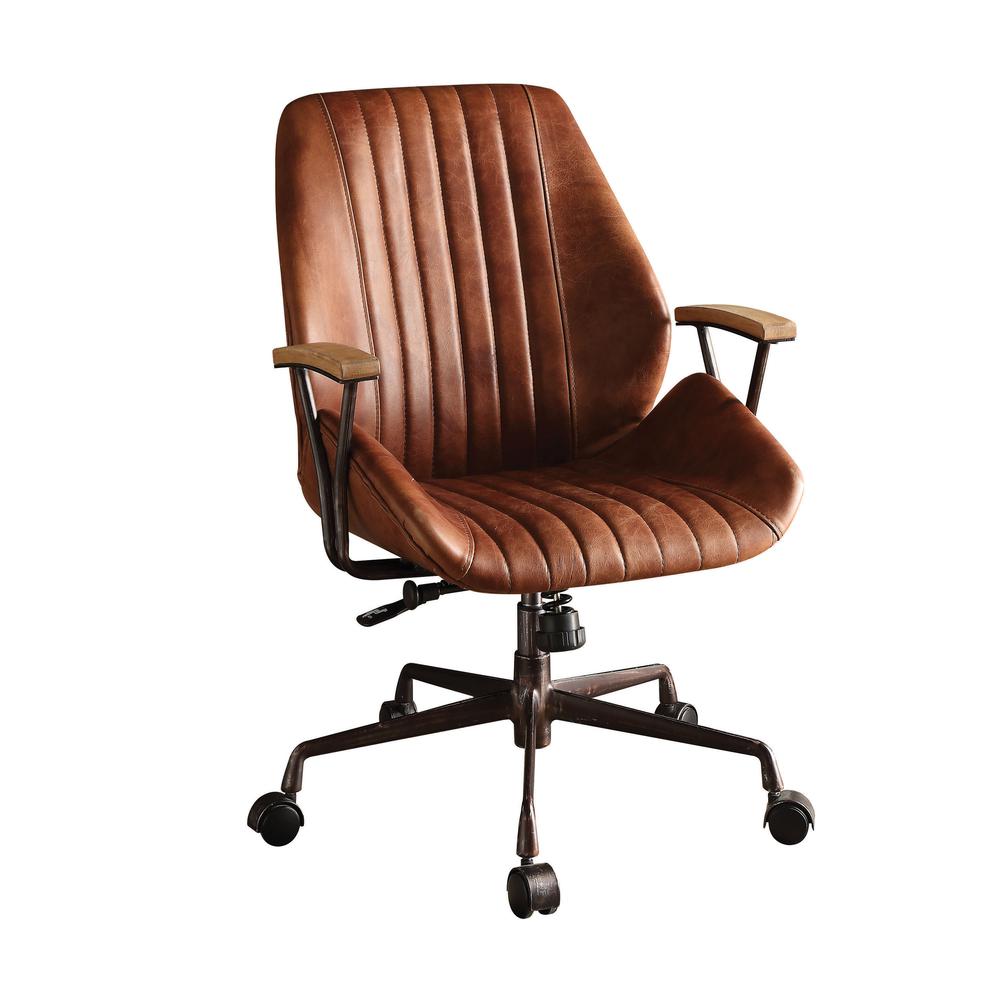 Hamilton Executive Office Chair, Cocoa Top Grain Leather. Picture 1