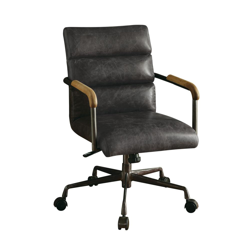 Harith Executive Office Chair, Antique Slate Top Grain Leather. Picture 1