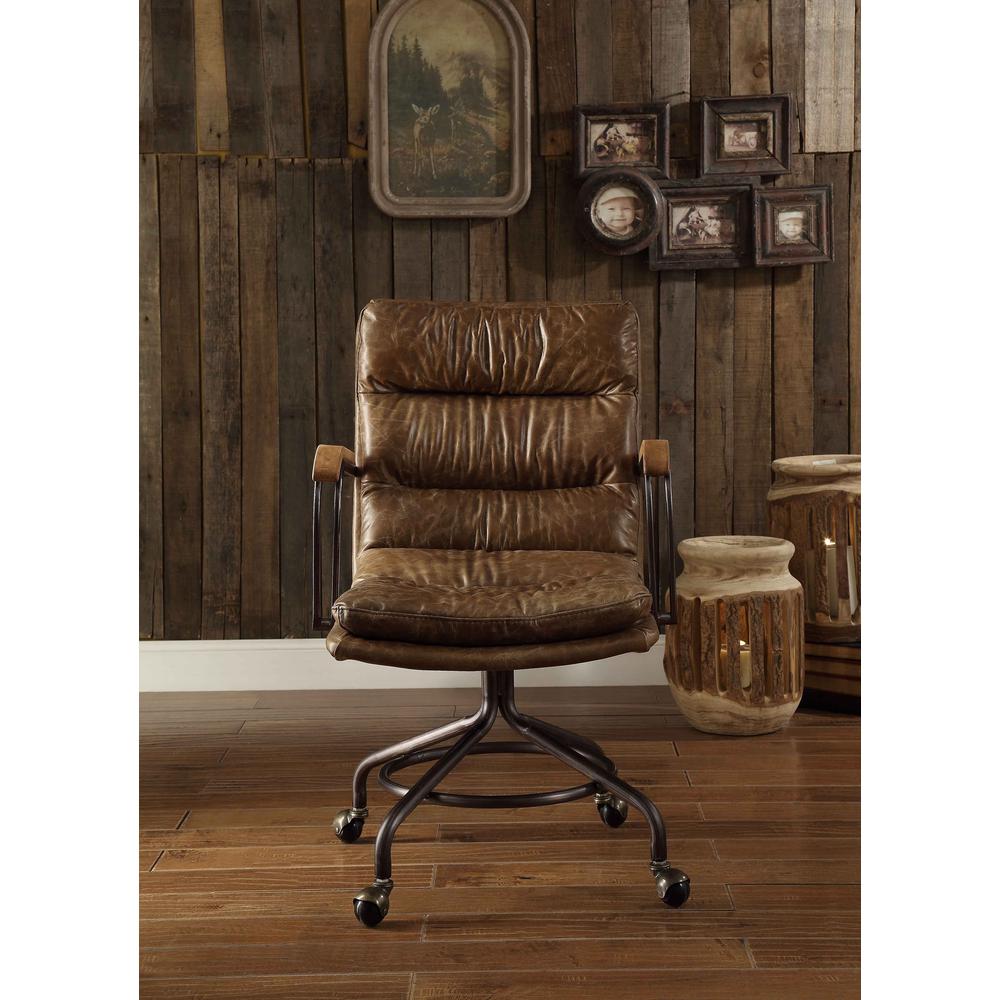 Harith Executive Office Chair, Vintage Whiskey Top Grain Leather. Picture 3