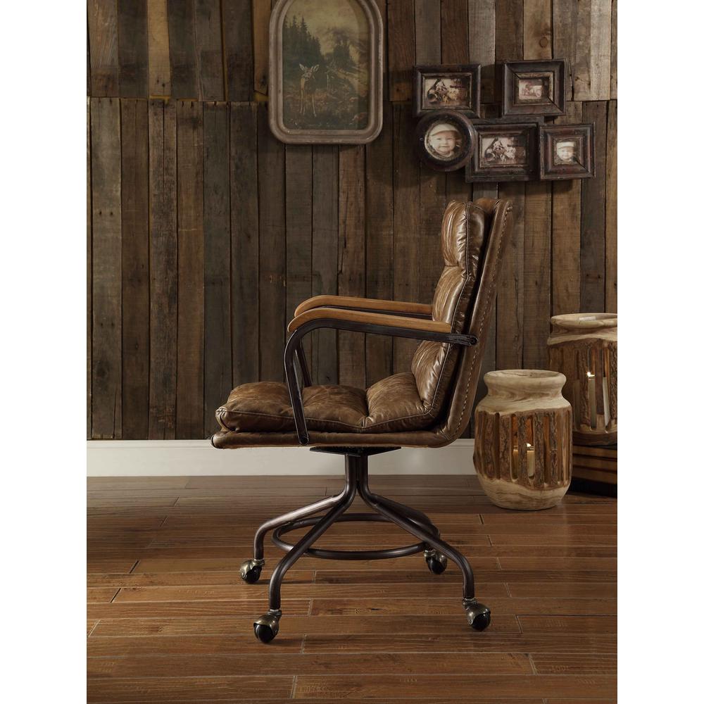 Harith Executive Office Chair, Vintage Whiskey Top Grain Leather. Picture 4