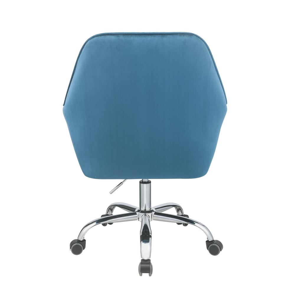 Eimer Office Chair, Peach Velvet & Chrome. Picture 7