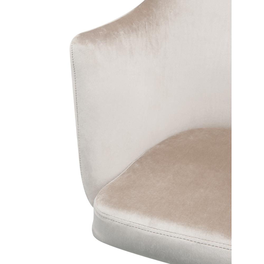 Cosgair Office Chair, Champagne Velvet & Chrome. Picture 5