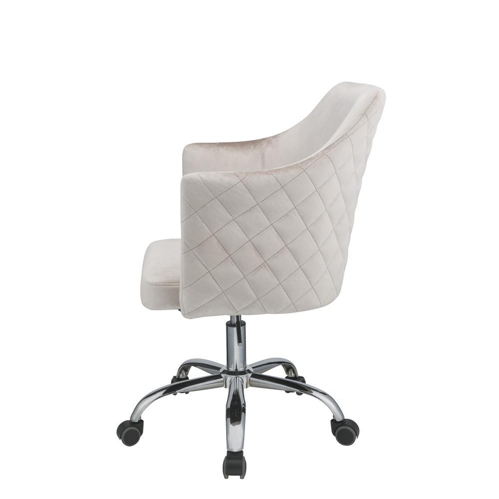 Cosgair Office Chair, Champagne Velvet & Chrome. Picture 6