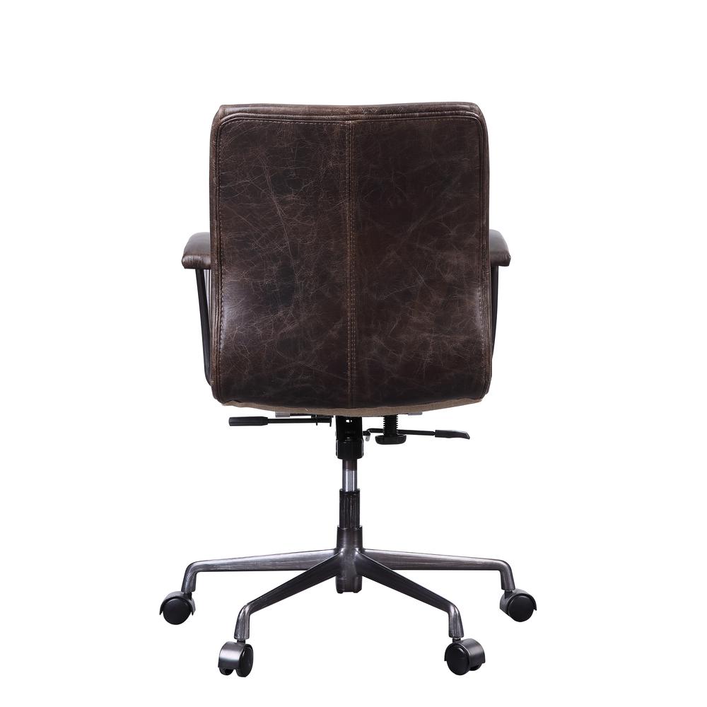 Zooey Executive Office Chair, Distress Chocolate Top Grain Leather. Picture 2