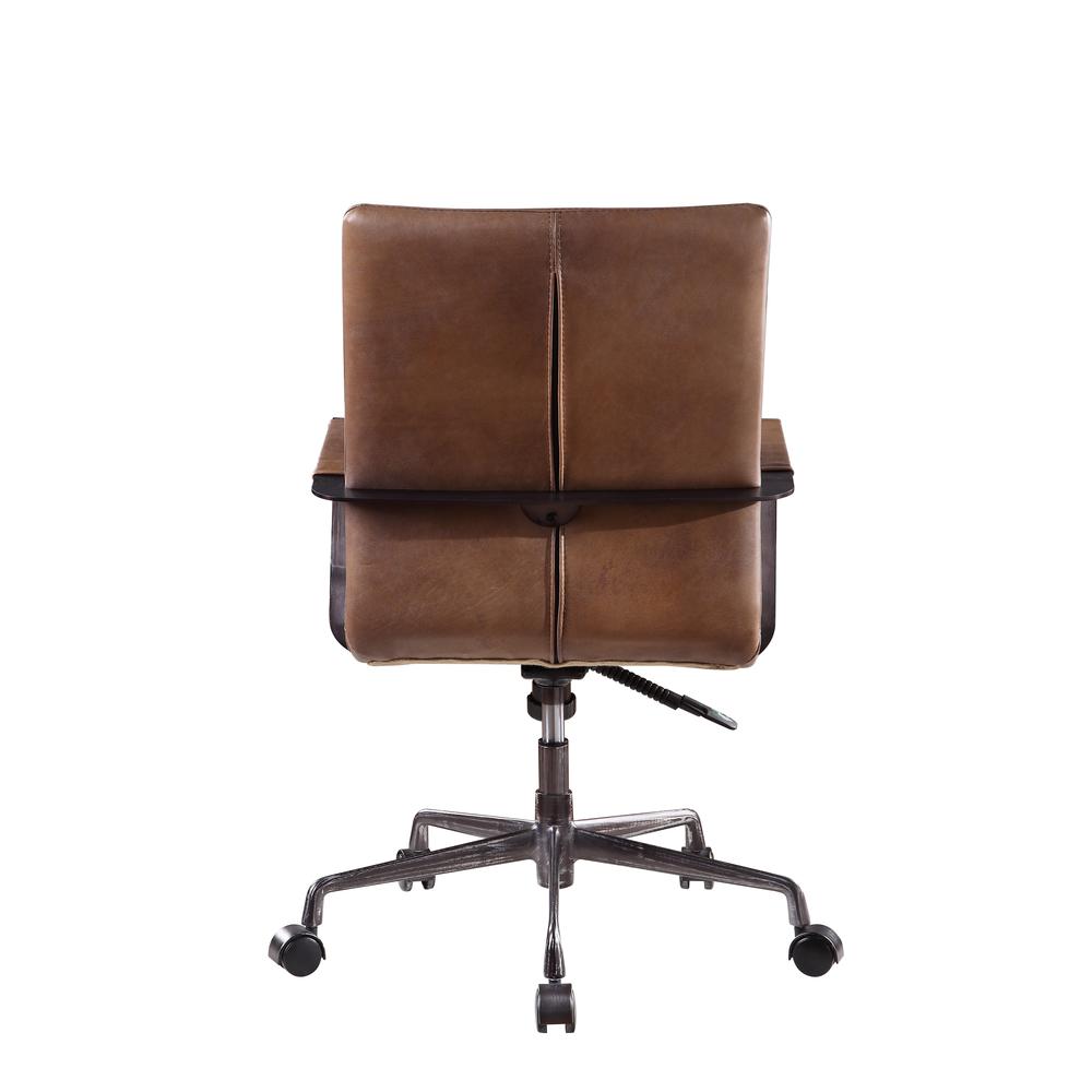 Indra Office Chair, Vintage Chocolate Top Grain Leather. Picture 3