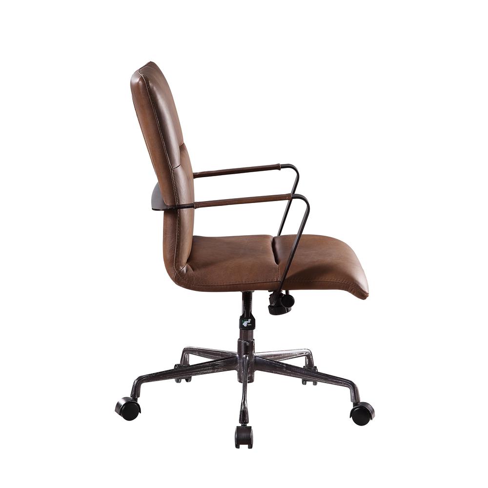 Indra Office Chair, Vintage Chocolate Top Grain Leather. Picture 2