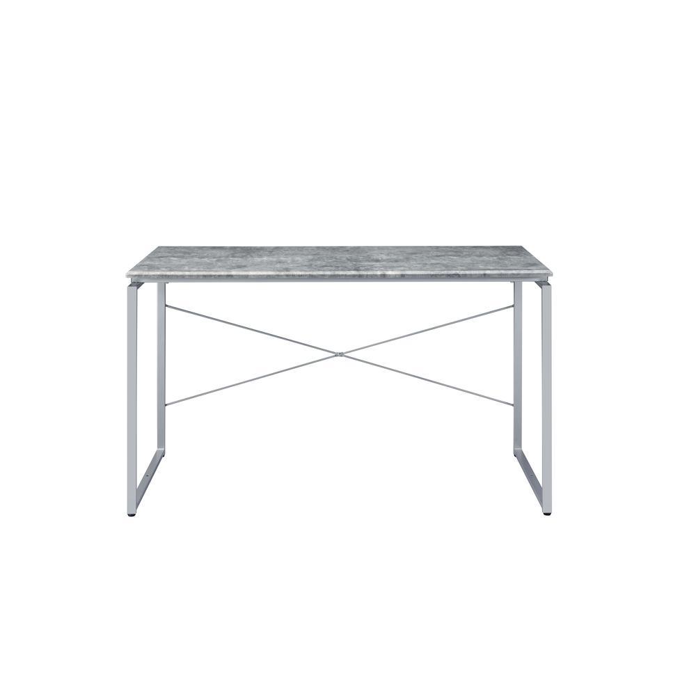 Desk, Faux Concrete & Silver 92905. Picture 2