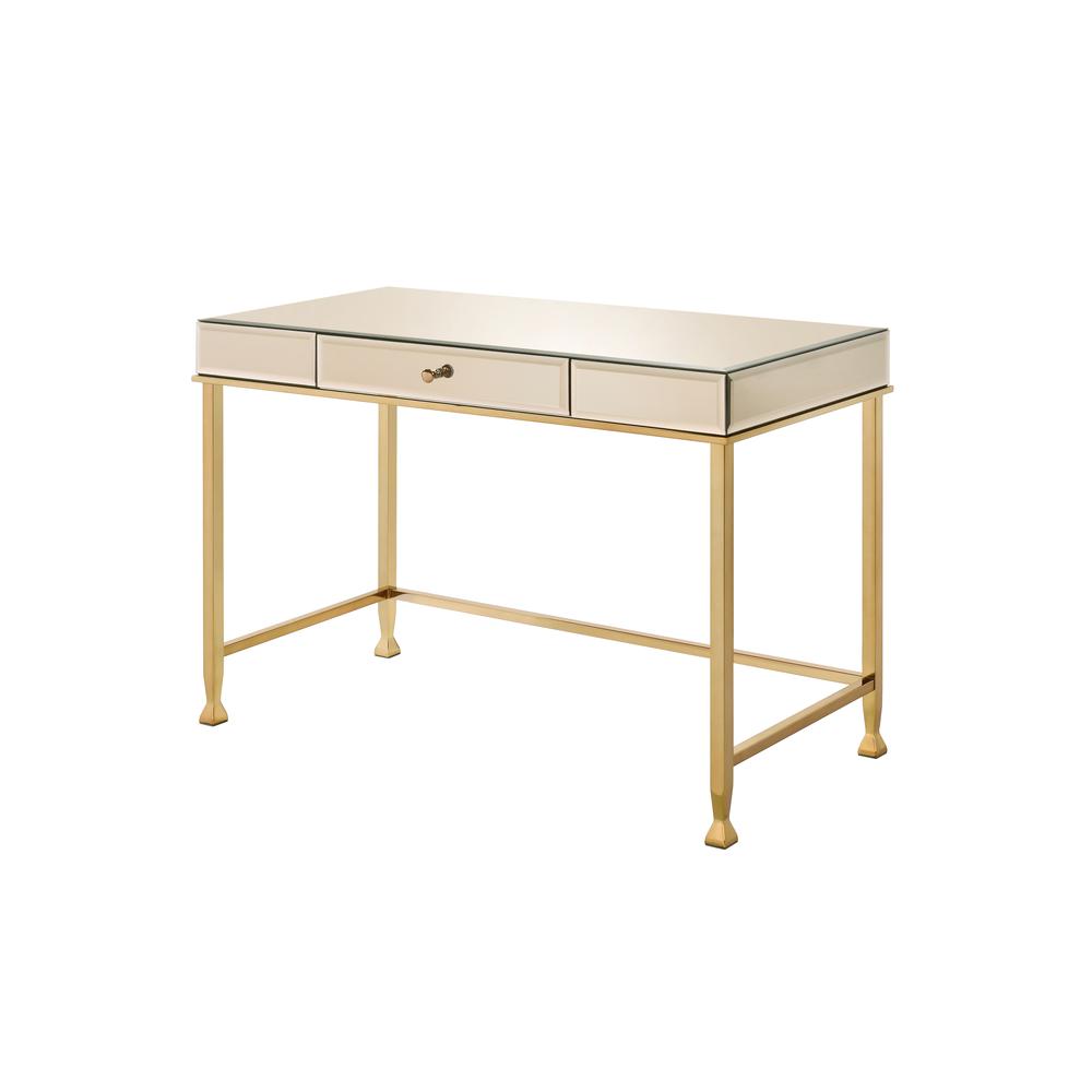 Writing Desk, Smoky Mirroed and Champagne Finish 92977. Picture 1
