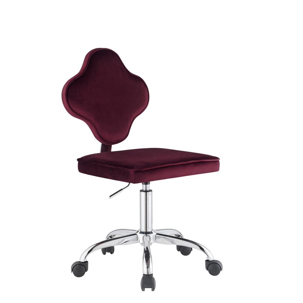 Clover Office Chair, Red Velvet (93070). Picture 1