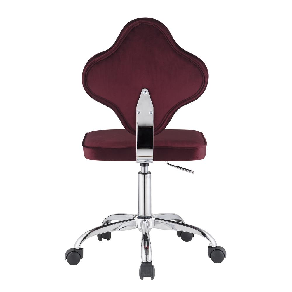 Clover Office Chair, Red Velvet (93070). Picture 2