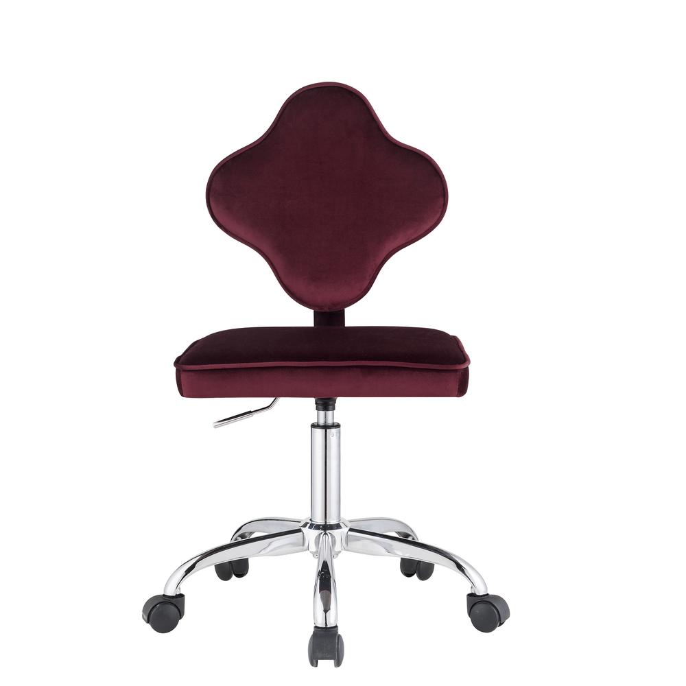 Clover Office Chair, Red Velvet (93070). Picture 3