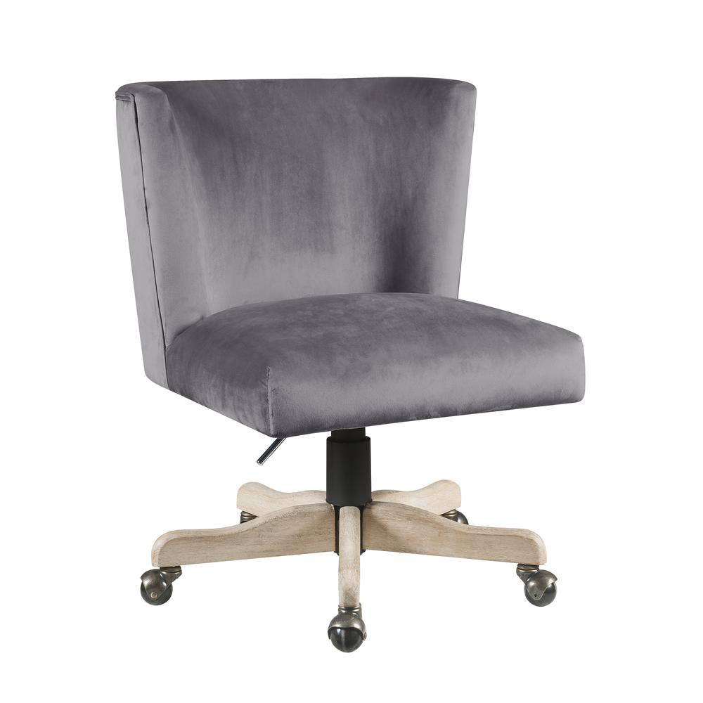 Cliasca Office Chair, Gray Velvet (93073). Picture 1