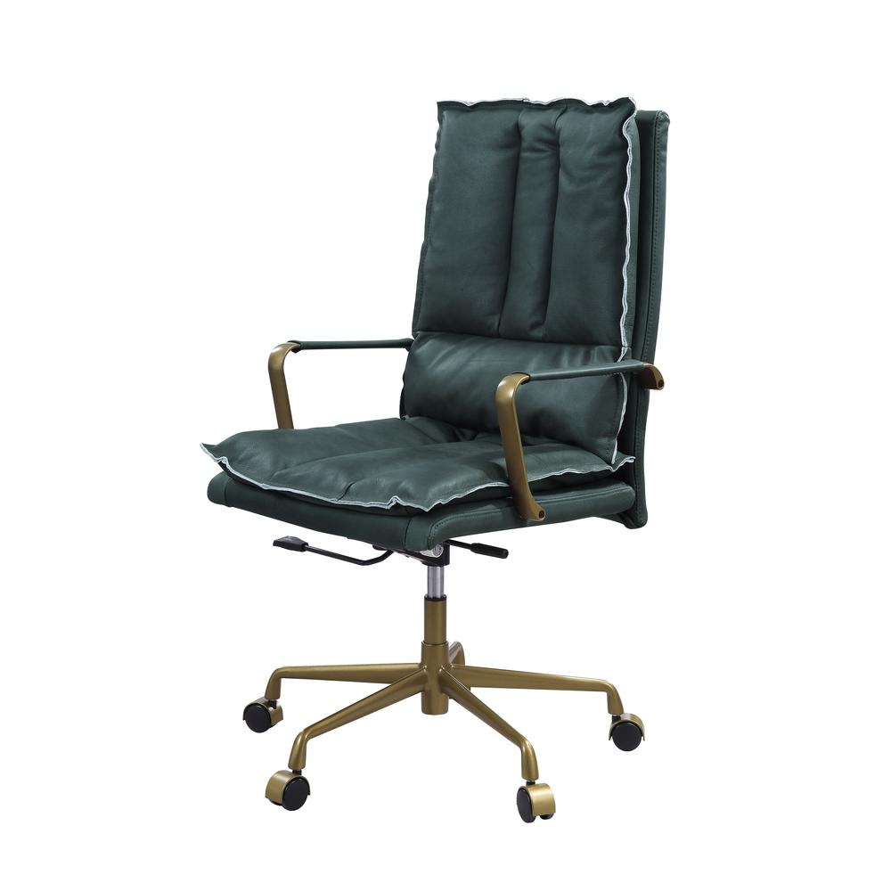 Tinzud Office Chair, Dark Green Top Grain Leather (93166). Picture 2