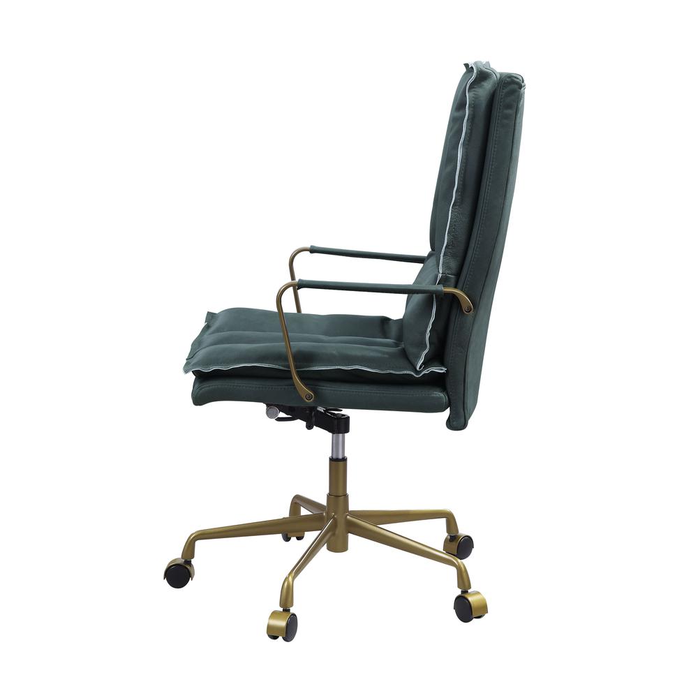Tinzud Office Chair, Dark Green Top Grain Leather (93166). Picture 3