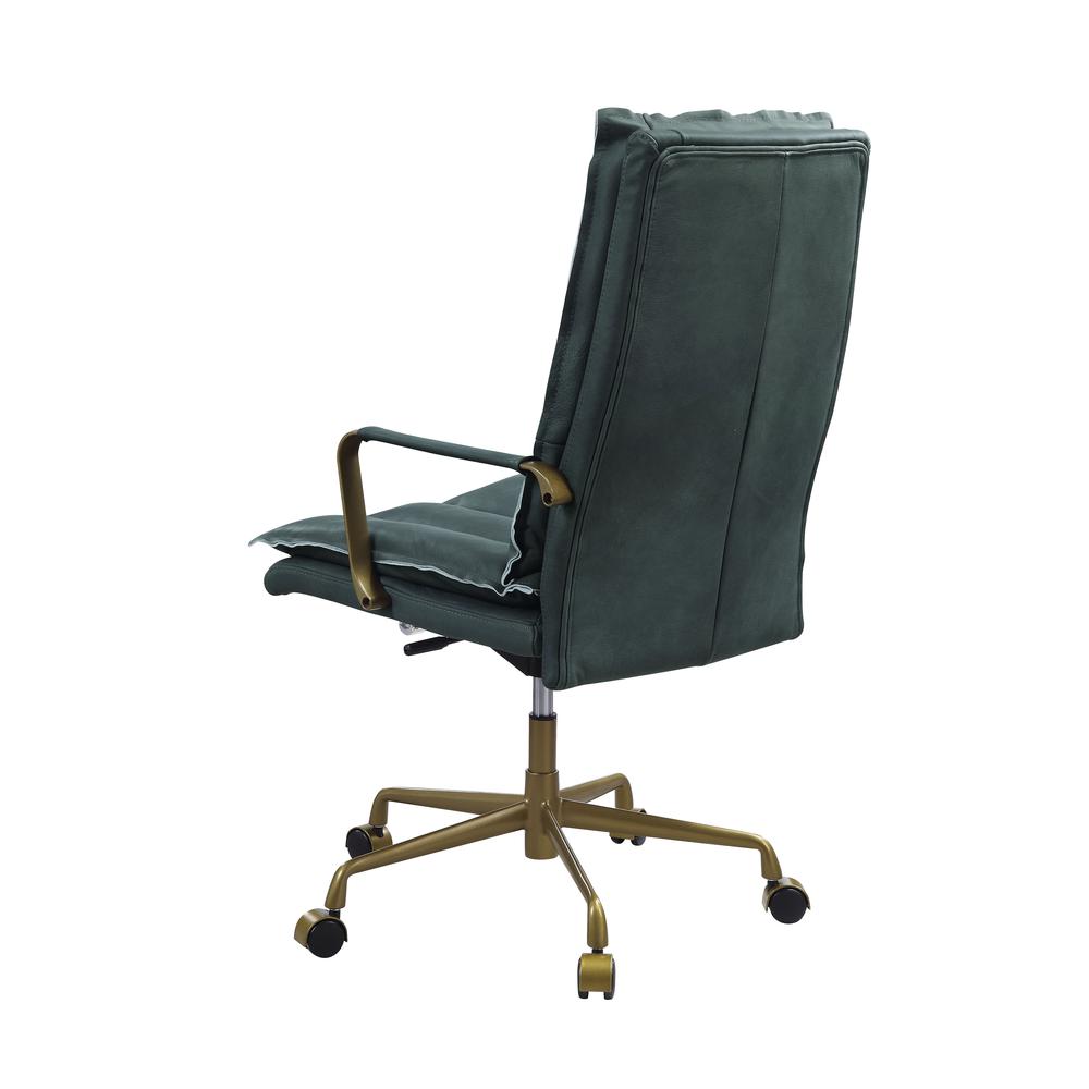 Tinzud Office Chair, Dark Green Top Grain Leather (93166). Picture 4