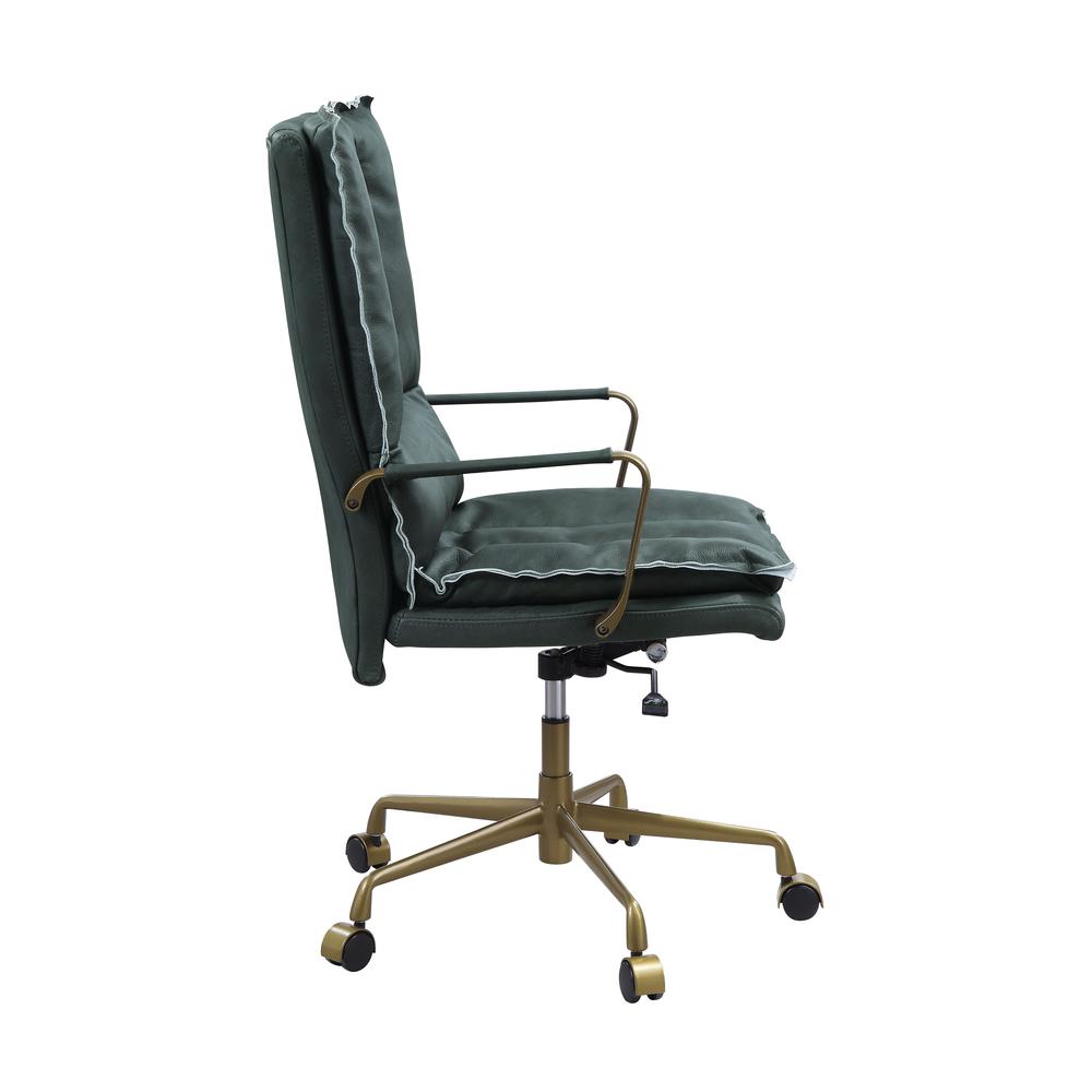 Tinzud Office Chair, Dark Green Top Grain Leather (93166). Picture 7