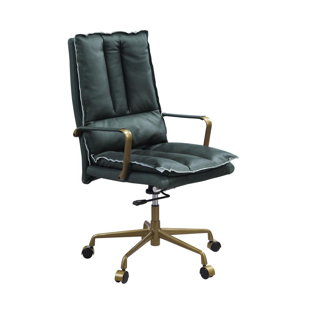 Tinzud Office Chair, Dark Green Top Grain Leather (93166). Picture 8