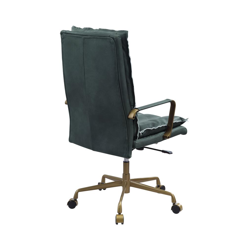 Tinzud Office Chair, Dark Green Top Grain Leather (93166). Picture 12