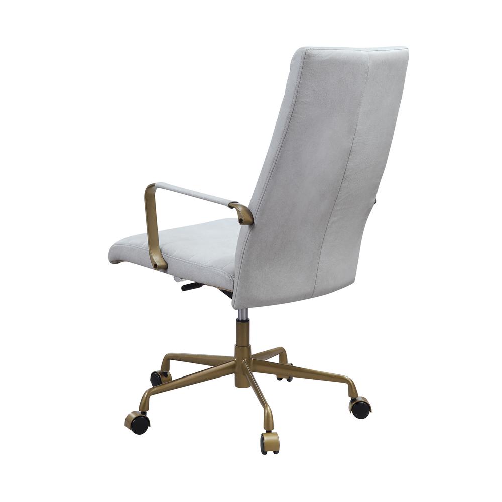 Duralo Office Chair, Vintage White Top Grain Leather (93168). Picture 13