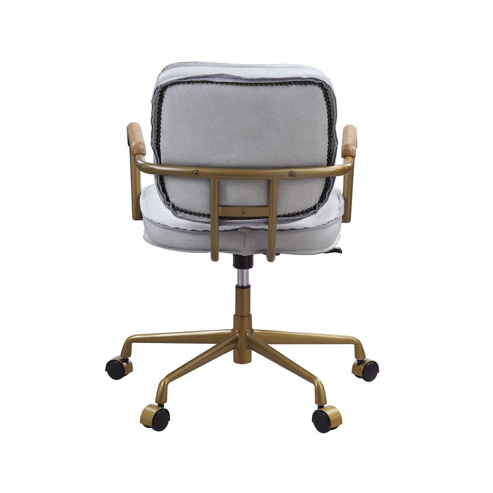 Siecross Office Chair, Vintage White Top Grain Leather (93172). Picture 5