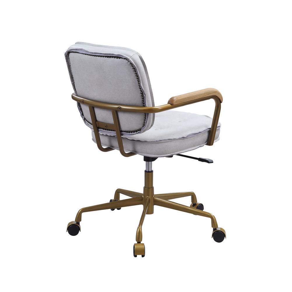Siecross Office Chair, Vintage White Top Grain Leather (93172). Picture 6