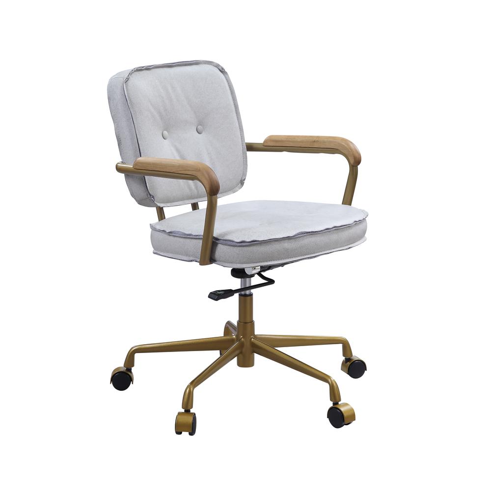 Siecross Office Chair, Vintage White Top Grain Leather (93172). Picture 10