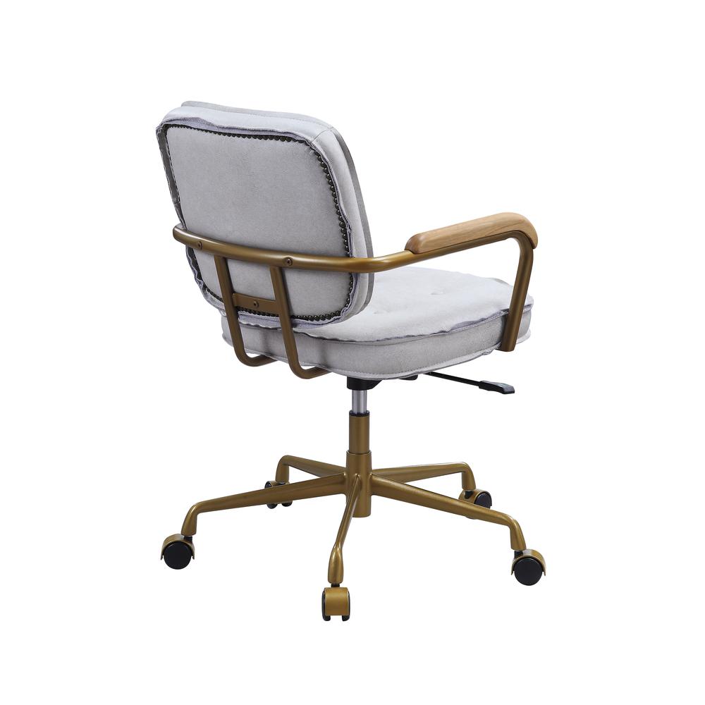 Siecross Office Chair, Vintage White Top Grain Leather (93172). Picture 12